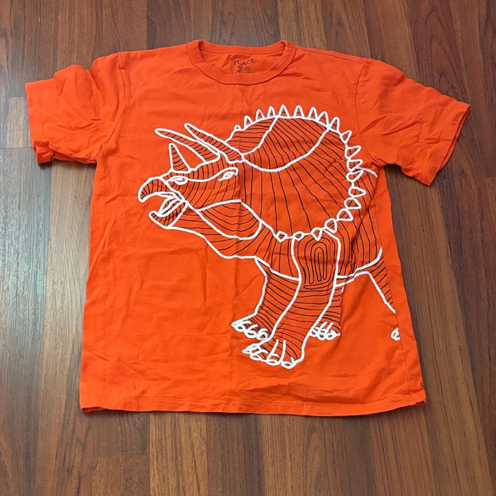 art class Orange Triceratops Graphic Tee